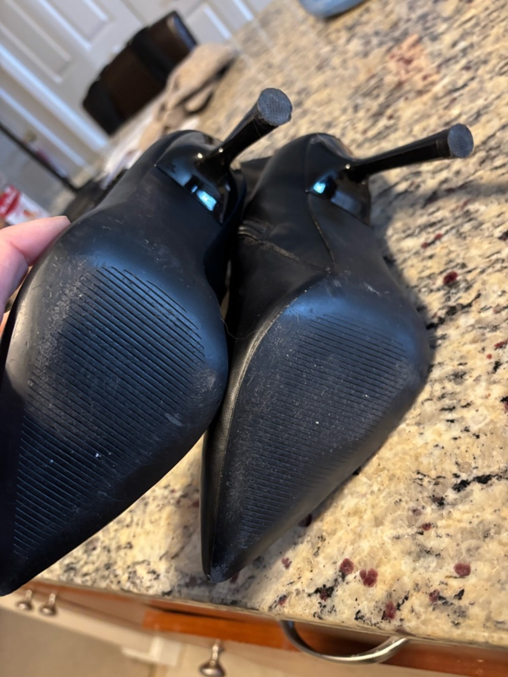 Forever 21 Black Pointed Stiletto Sock Booties - Picture 10 of 11